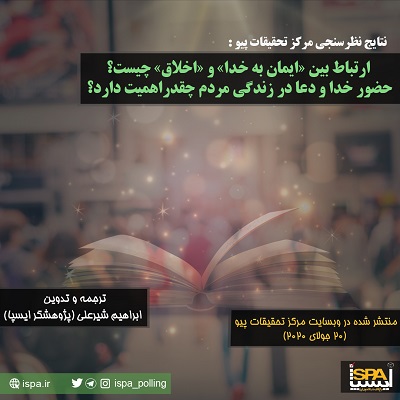 مرکز تحقیقات پیو: ارتباط بین «ایمان به خدا» و «اخلاق» چیست؟ / حضور خدا و دعا در زندگی مردم چقدر اهمیت دارد؟