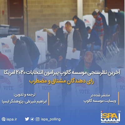 آخرین نظرسنجی مؤسسه گالوپ پیرامون انتخابات 2020 امریکا؛ رأی دهندگان مشتاق و مضطرب