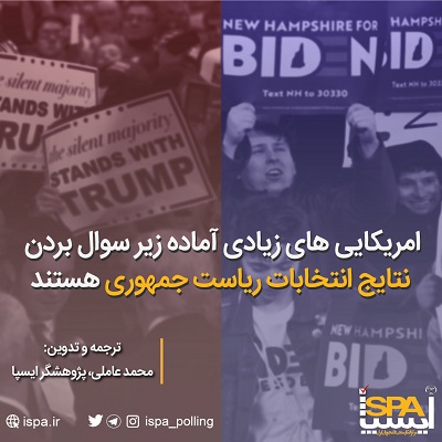 تعداد زیادی از امریکایی ها آماده زیر سوال بردن نتایج انتخابات ریاست جمهوری هستند